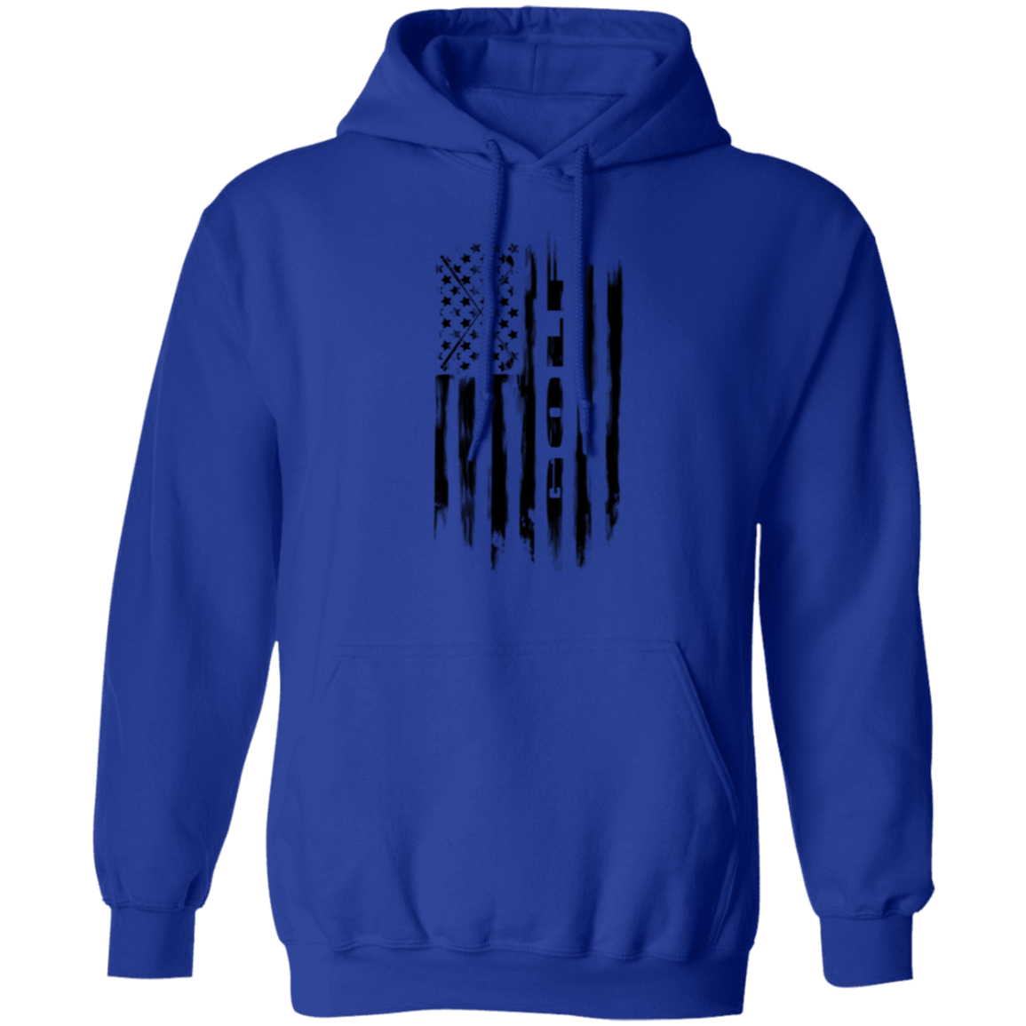 Golf Golfing American Flag Pullover Hoodie