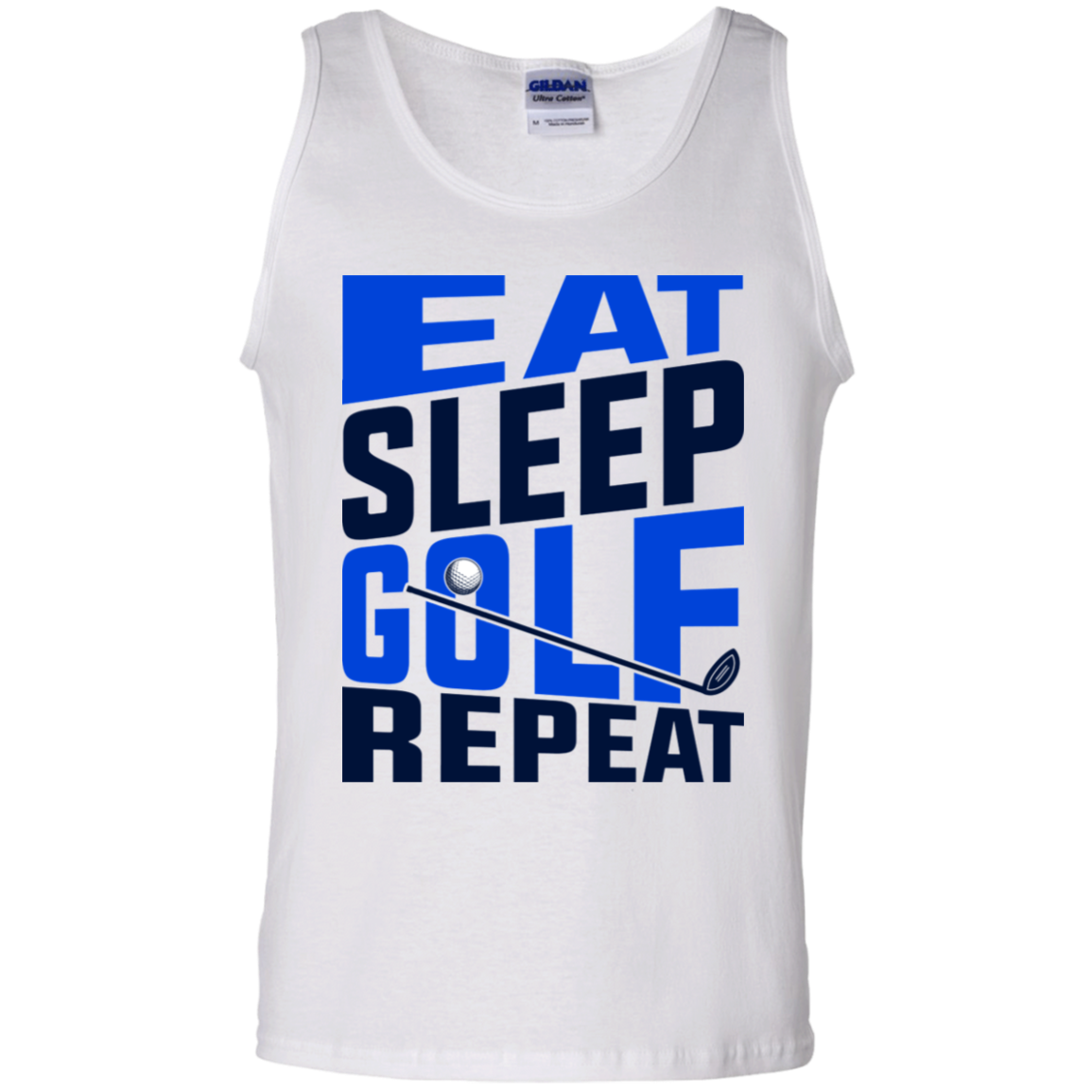 Eat Sleep Golf Repeat Golfing Tank Top