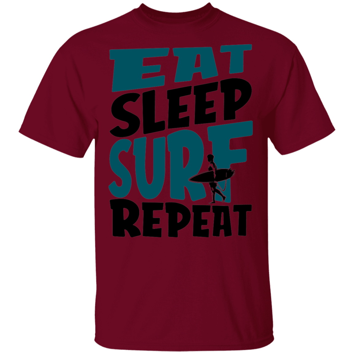 Eat Sleep Surf Repeat Surfing T-Shirt