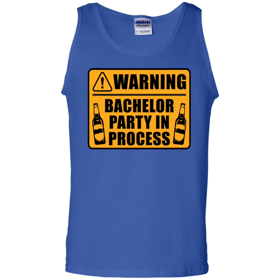 Funny Warning Bachelor Party In Process Tank Top