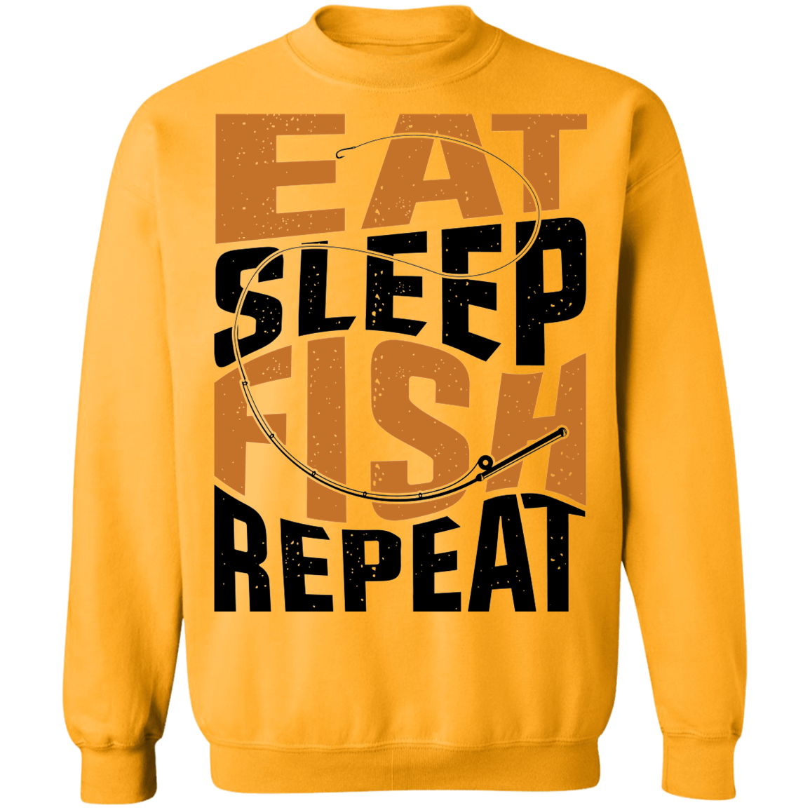Eat Sleep Fish Repeat Fishing Crewneck Sweatshirt