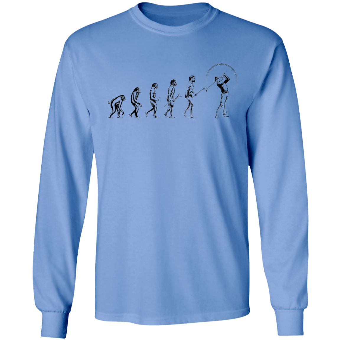 Evolution of Golfing Funny Golf Long Sleeve T-Shirt