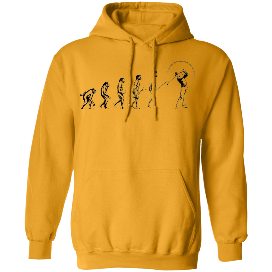 Evolution of Golfing Funny Golf Pullover Hoodie