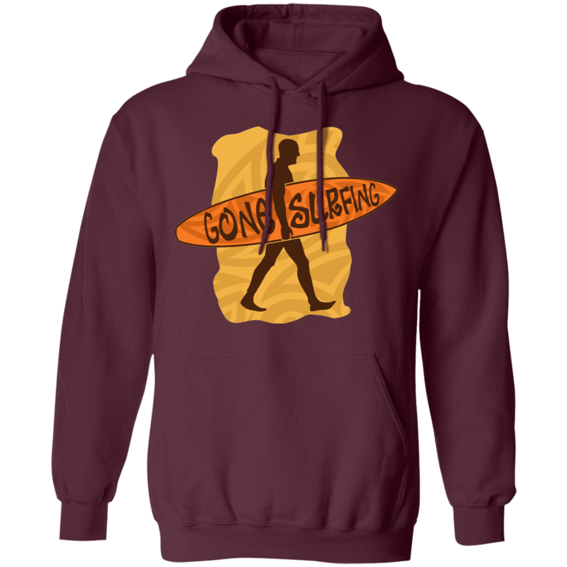 Gone Surfing Ocean Beach Pullover Hoodie