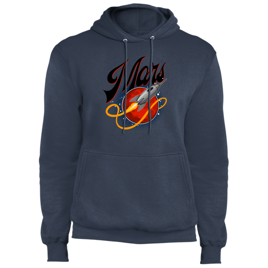 Men's Space Mars Space Ship Old Style Fleece Pullover Hoodie