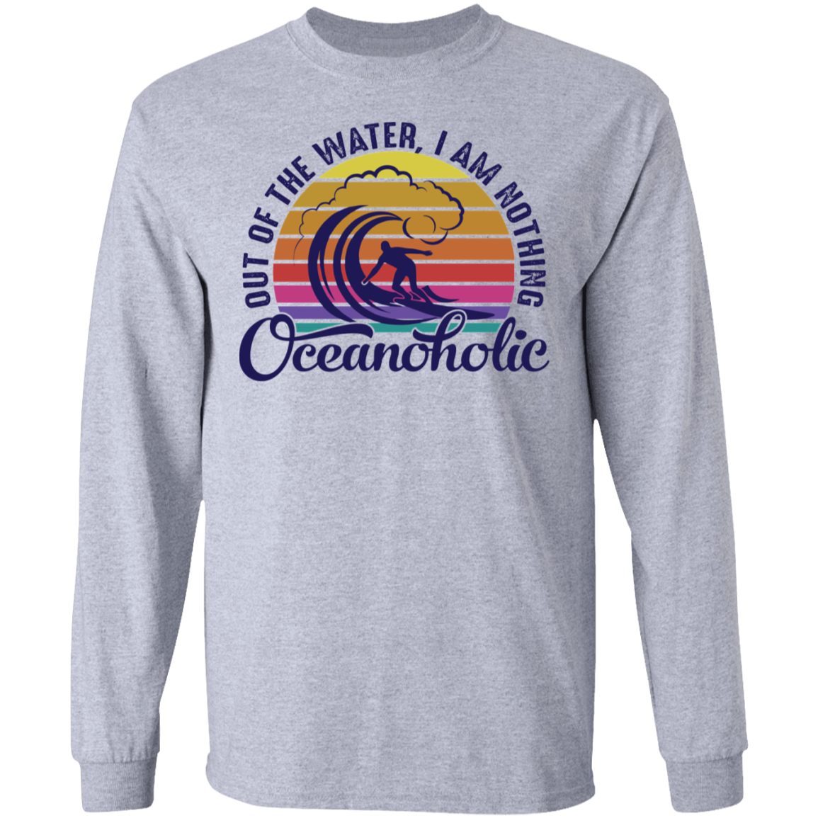 Oceanoholic Surfing Surfer Long Sleeve T-Shirt
