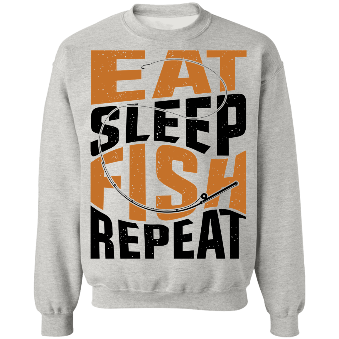 Eat Sleep Fish Repeat Fishing Crewneck Sweatshirt