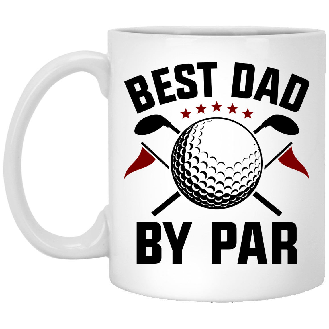 Best Dad By Par Funny Golfing 11 oz. White Mug