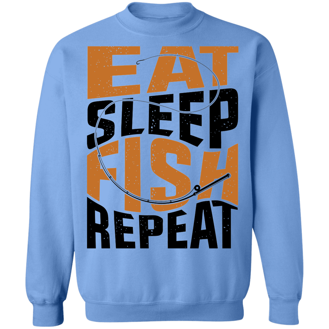 Eat Sleep Fish Repeat Fishing Crewneck Sweatshirt