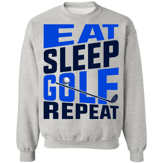 Eat Sleep Golf Repeat Golfing Crewneck Sweatshirt