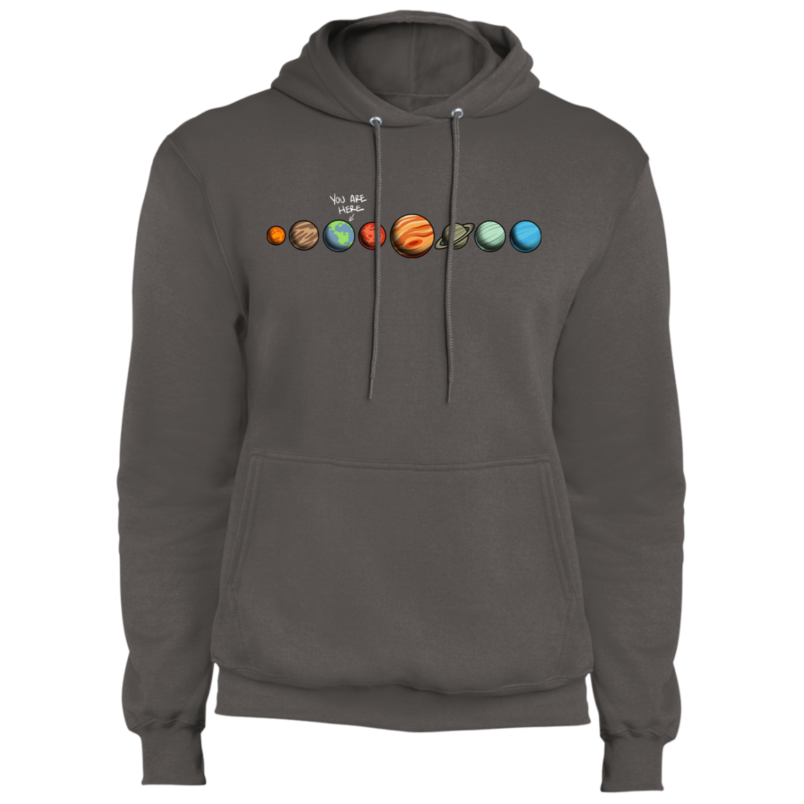 Men's Space Earth You Are Here Fleece Pullover Hoodie