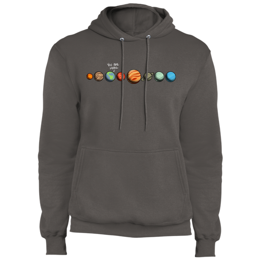 Men's Space Earth You Are Here Fleece Pullover Hoodie