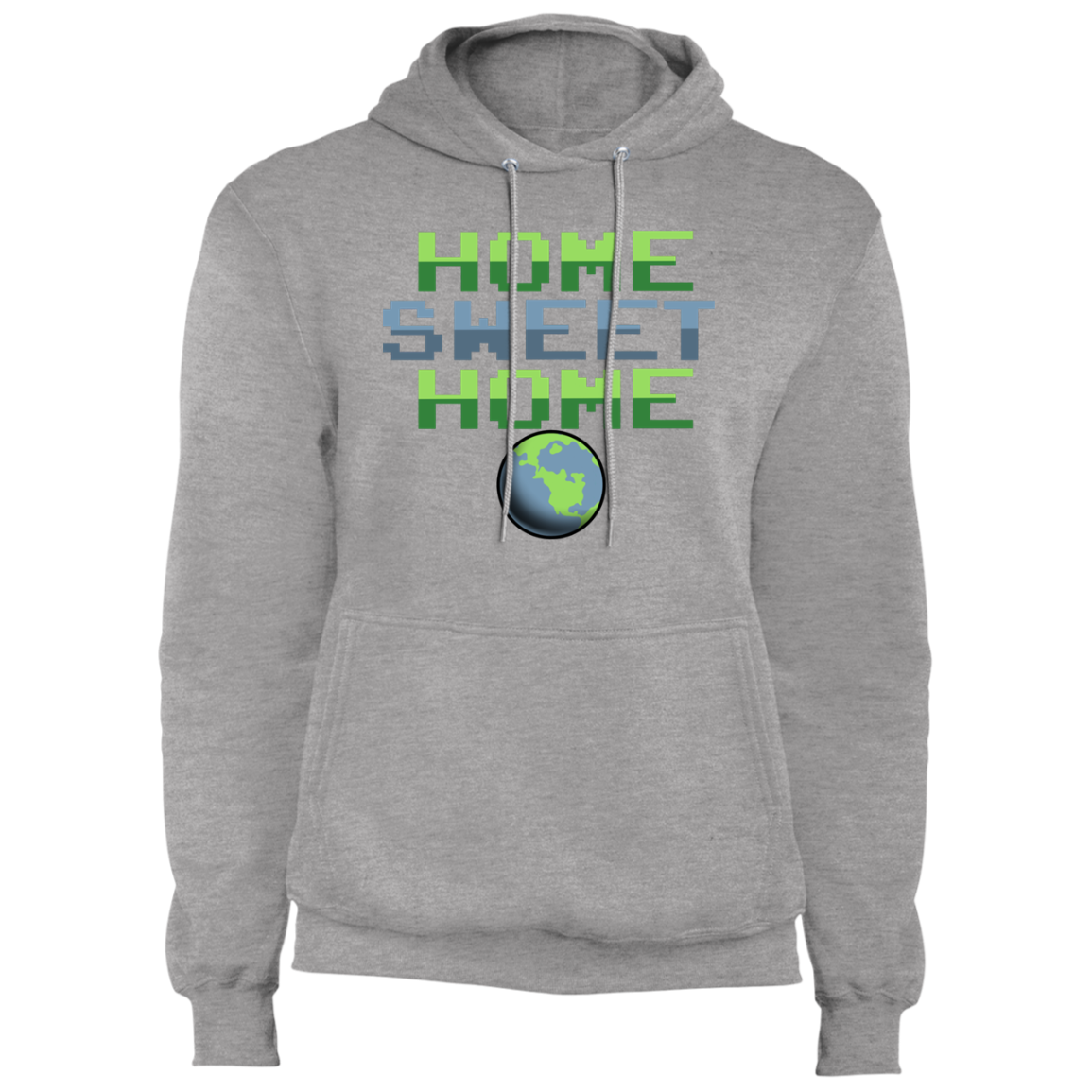 Men's Space Planet Earth Home Sweet  Fleece Pullover Hoodie