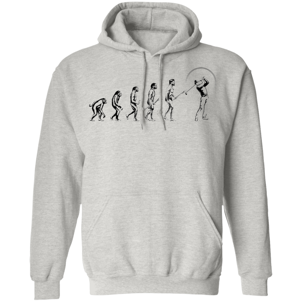 Evolution of Golfing Funny Golf Pullover Hoodie