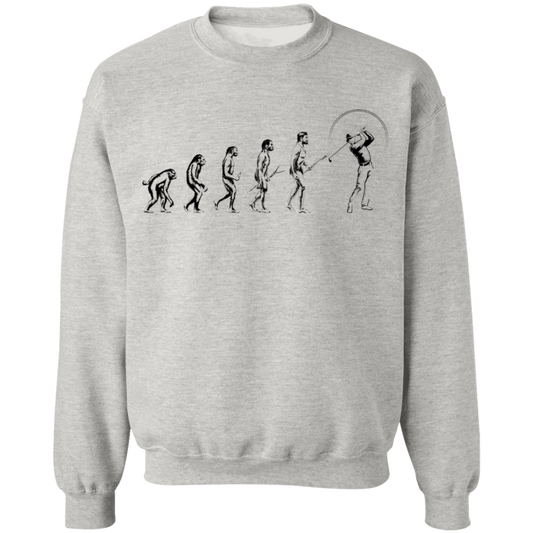 Evolution of Golfing Funny Golf Crewneck Sweatshirt