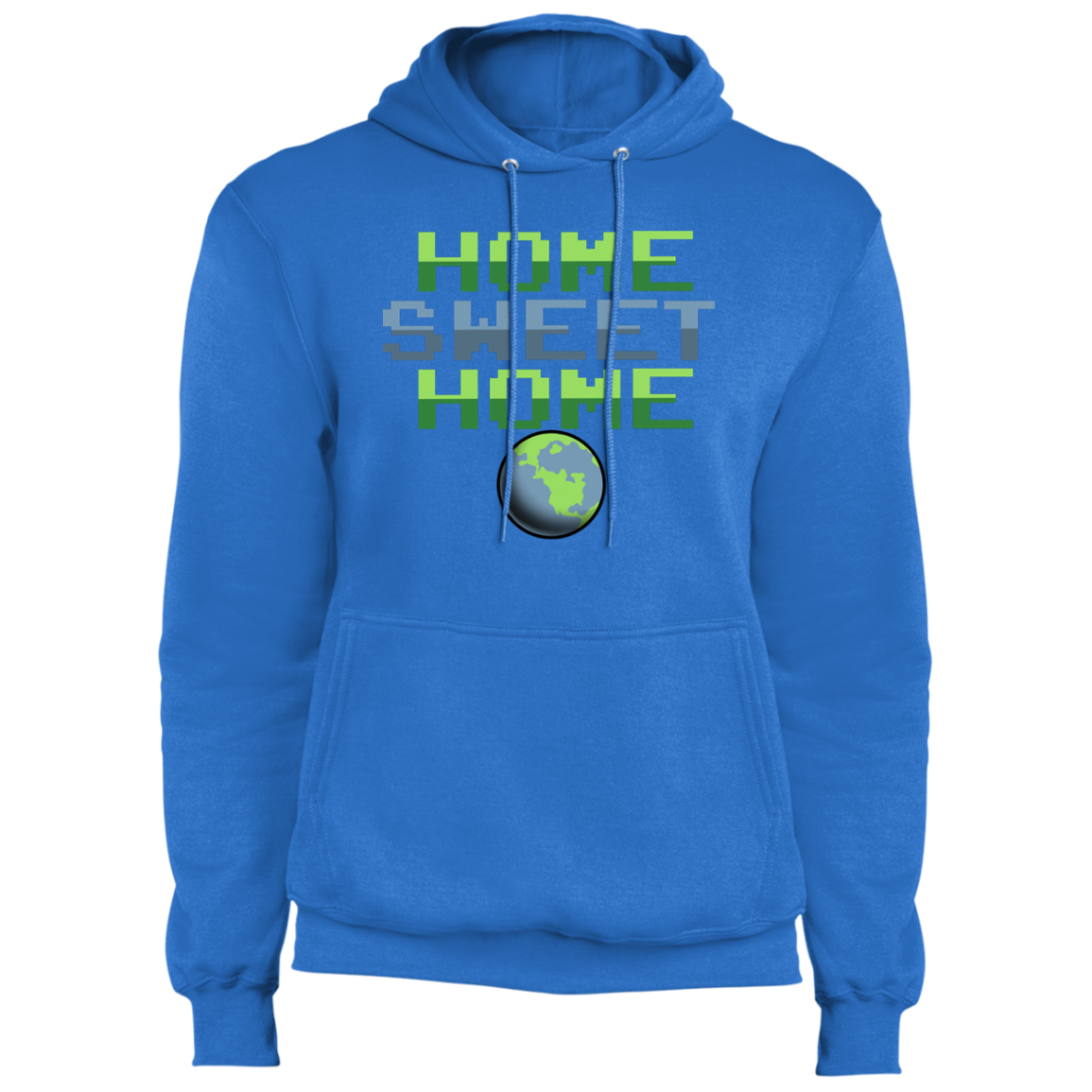 Men's Space Planet Earth Home Sweet  Fleece Pullover Hoodie