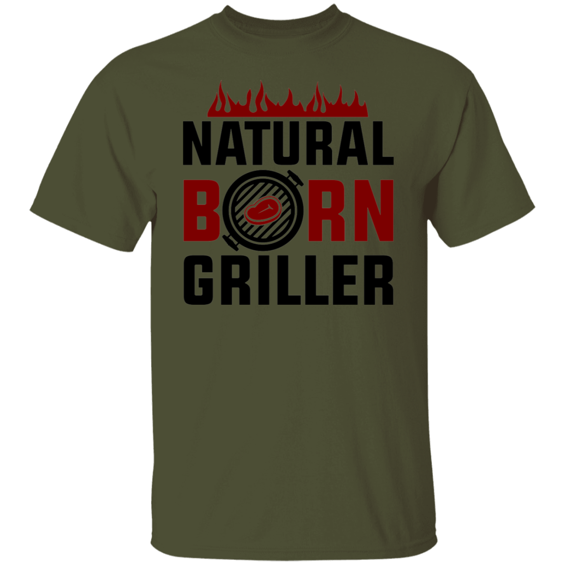 Natural Born Griller Funny BBQ T-Shirt