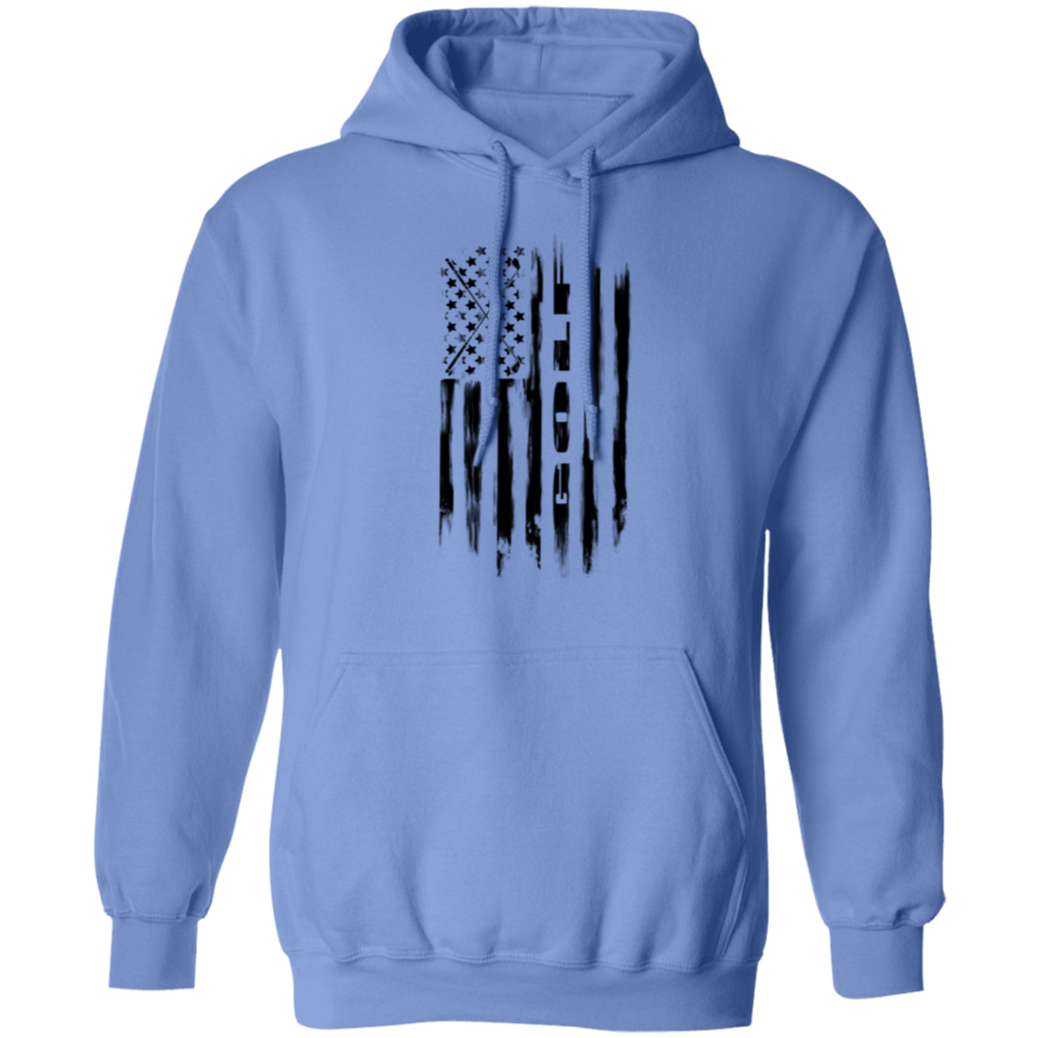 Golf Golfing American Flag Pullover Hoodie
