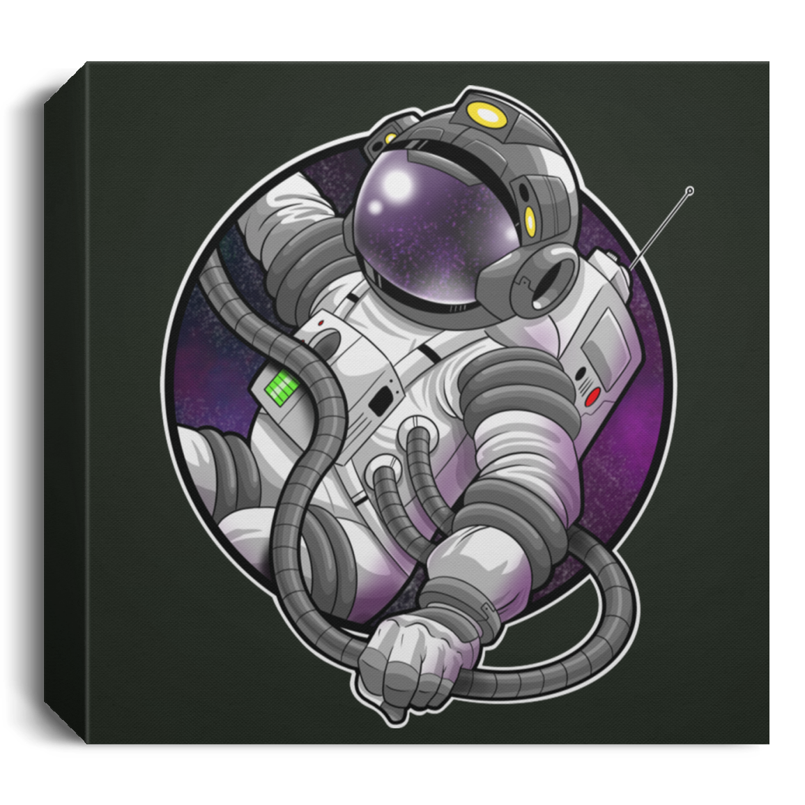 Astronaut Space Mission Square Canvas 1.5in Frame