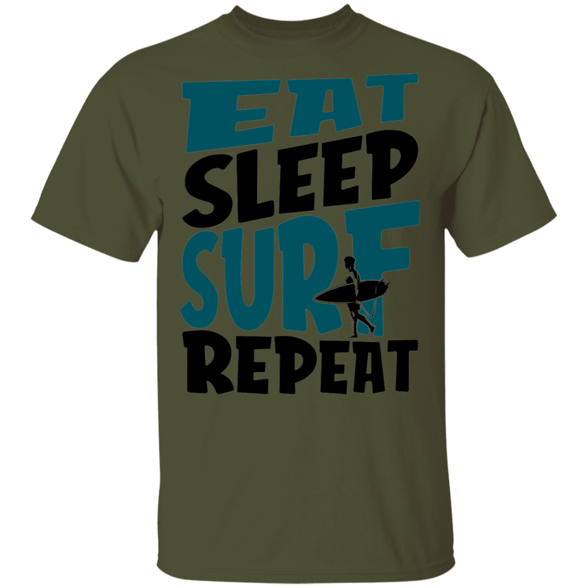 Eat Sleep Surf Repeat Surfing T-Shirt