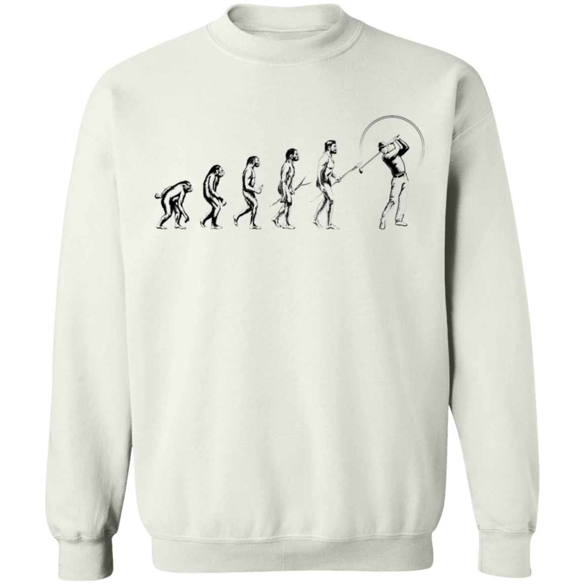 Evolution of Golfing Funny Golf Crewneck Sweatshirt