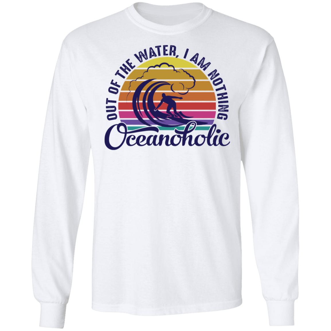 Oceanoholic Surfing Surfer Long Sleeve T-Shirt