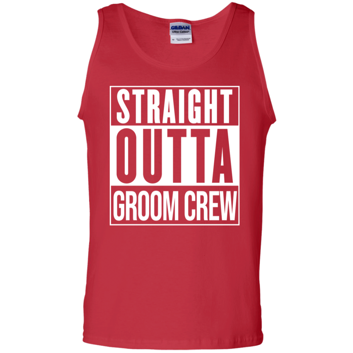 Straight Outta Groom Crew Wedding Bachelor Party Tank Top