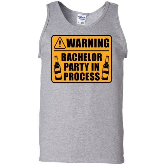 Funny Warning Bachelor Party In Process Tank Top