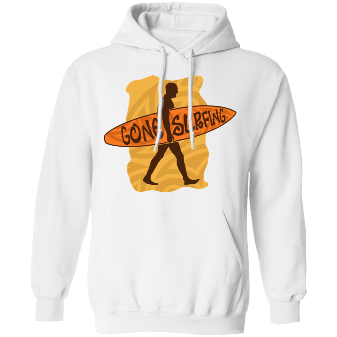 Gone Surfing Ocean Beach Pullover Hoodie