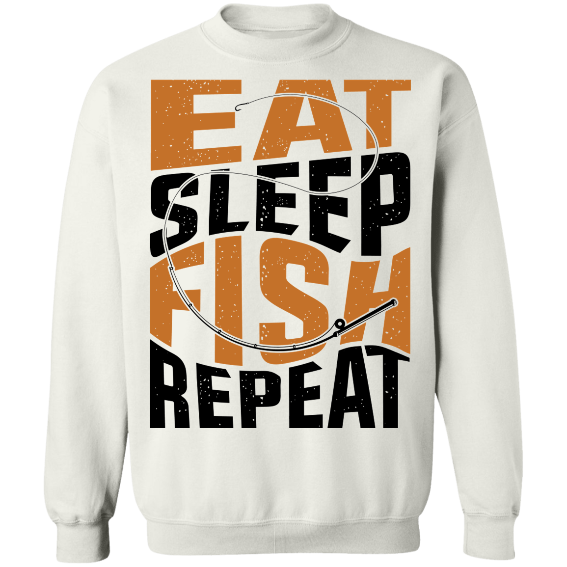 Eat Sleep Fish Repeat Fishing Crewneck Sweatshirt