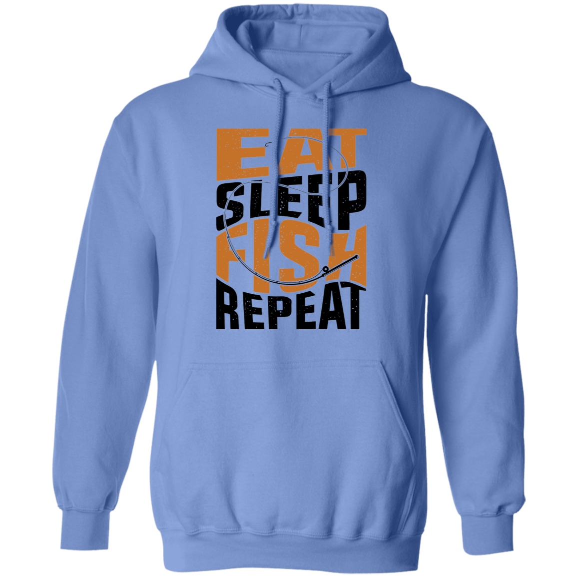 Eat Sleep Fish Repeat Fishing Pullover Hoodie