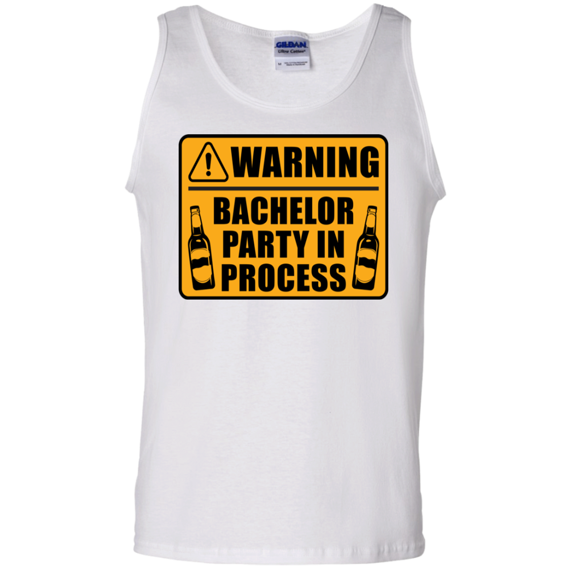 Funny Warning Bachelor Party In Process Tank Top