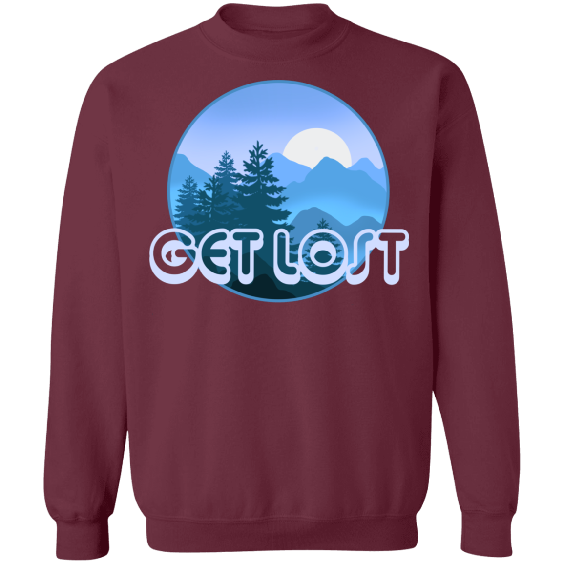 Get Lost in Nature Camping Crewneck Sweatshirt