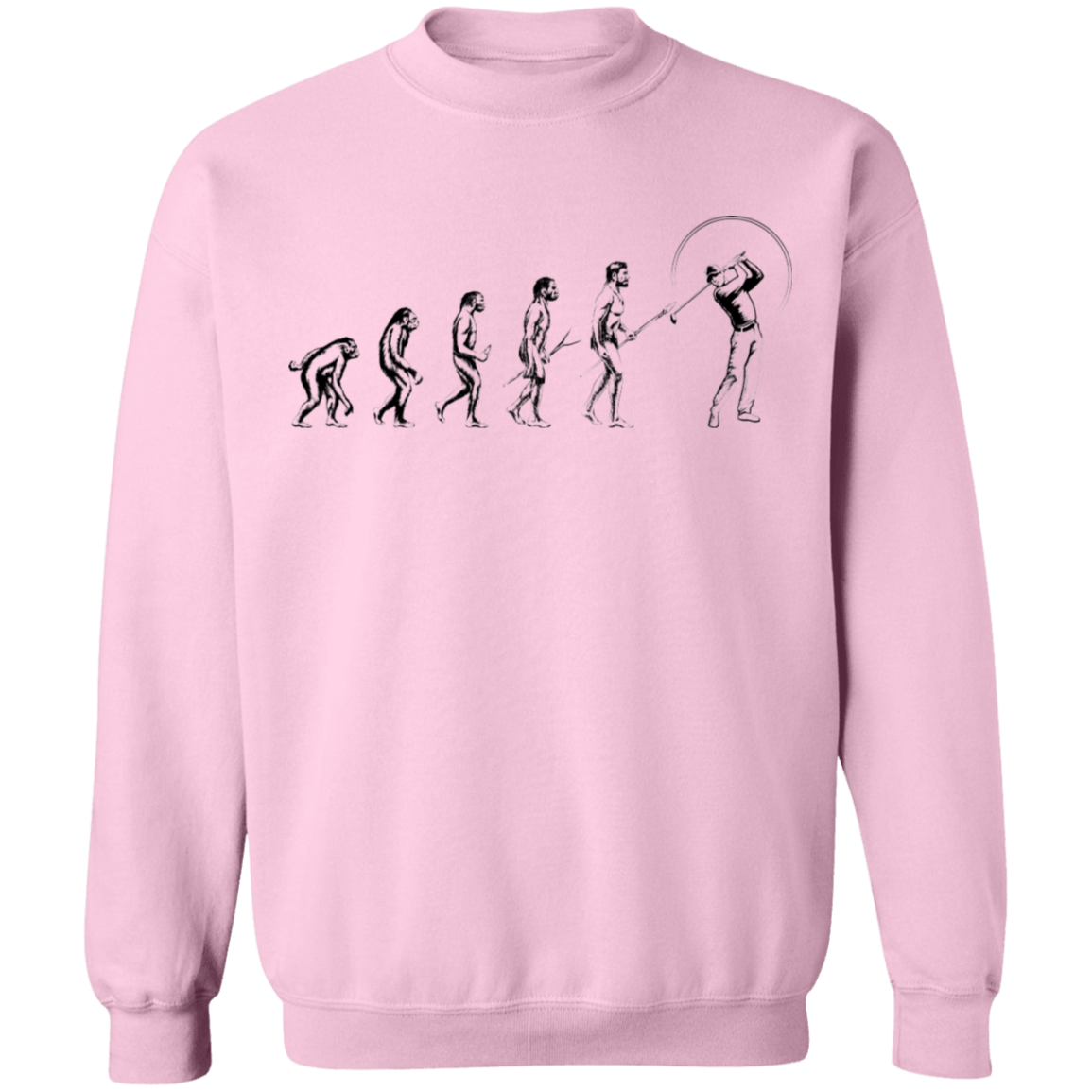 Evolution of Golfing Funny Golf Crewneck Sweatshirt