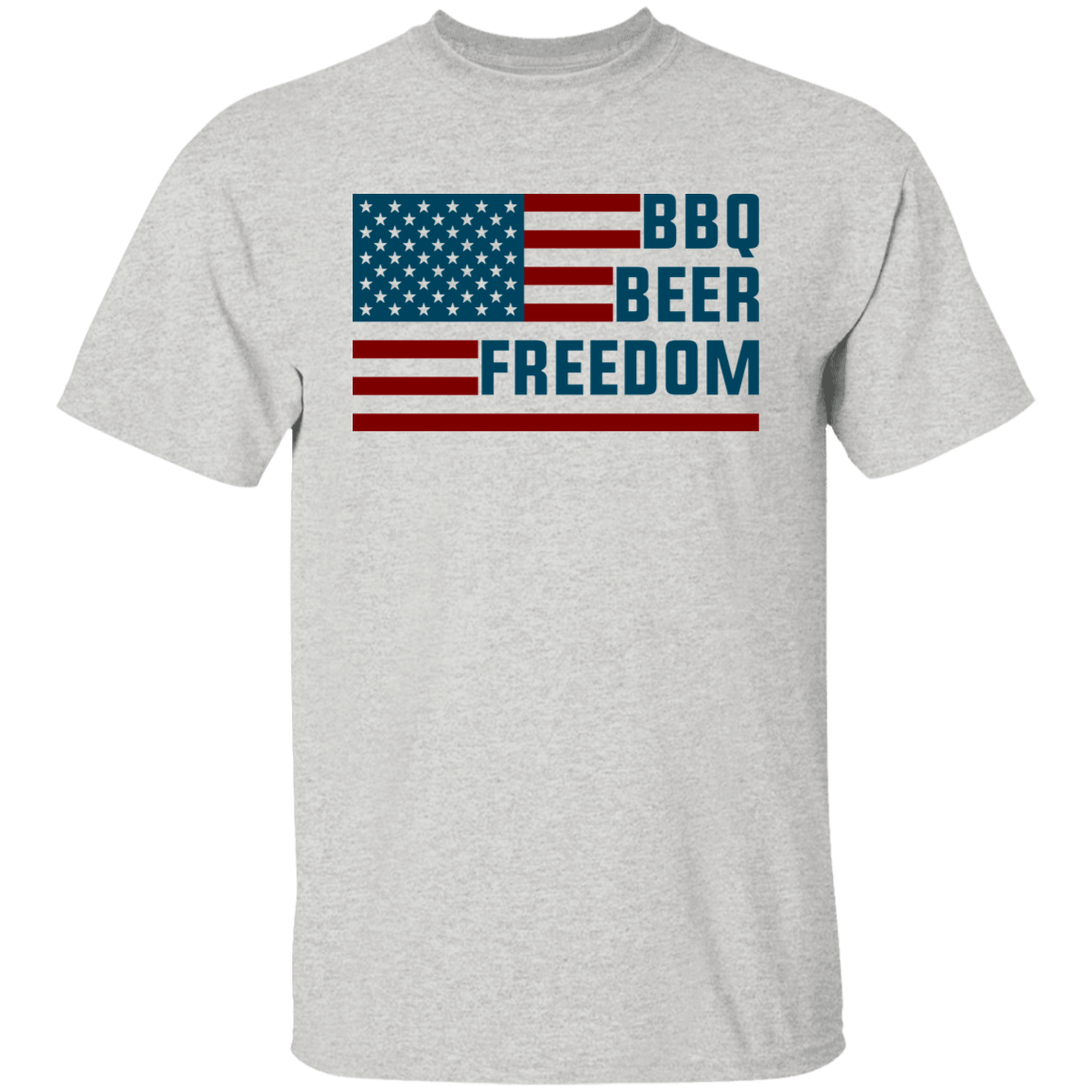 BBQ Beer Freedom American Flag T-Shirt