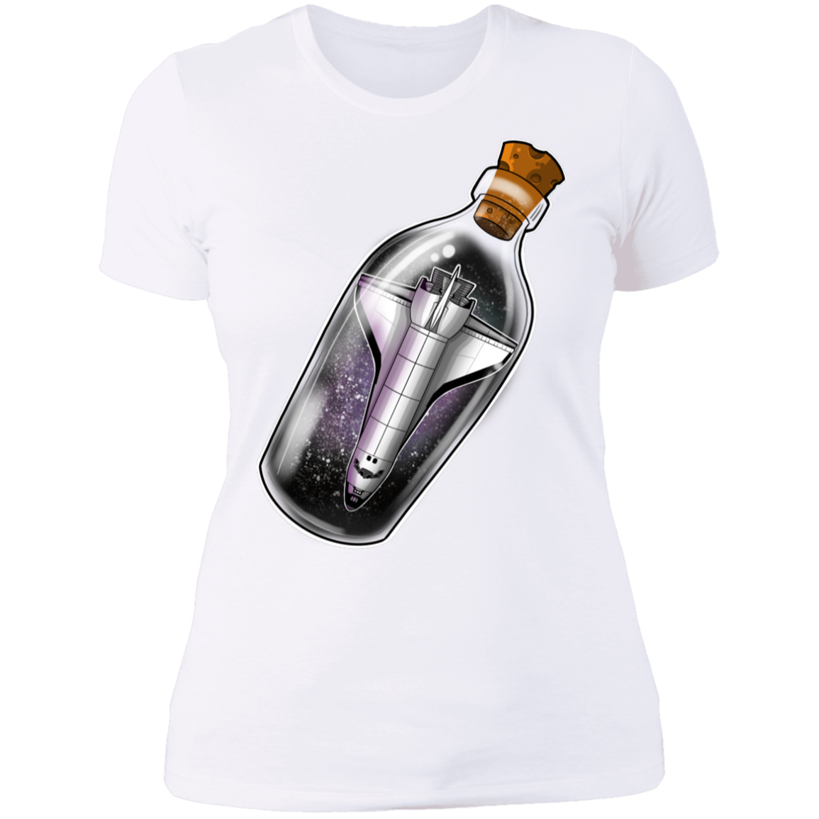 Spacecraft in a Bottle Spaceship Women's T-Shirt