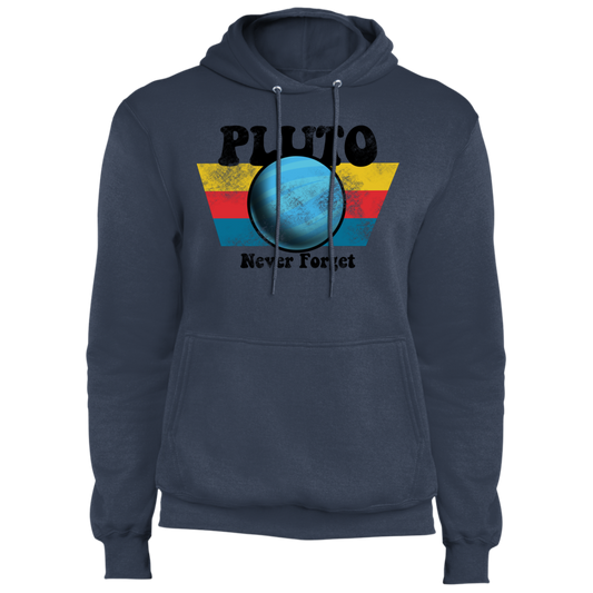 Men's Space Planet Pluto Vintage 80s Fleece Pullover Hoodie