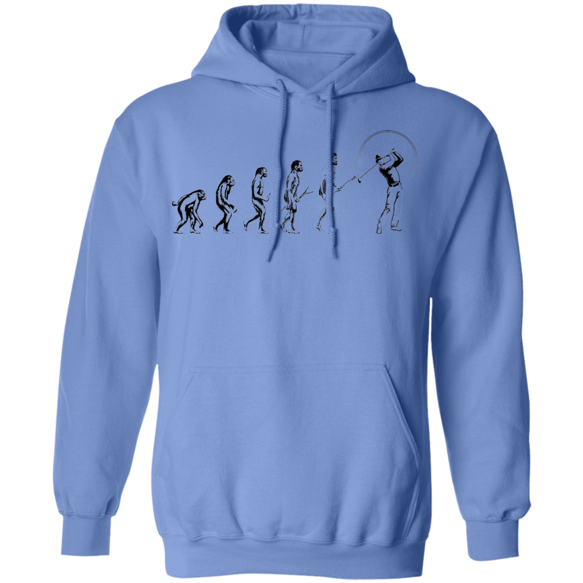 Evolution of Golfing Funny Golf Pullover Hoodie