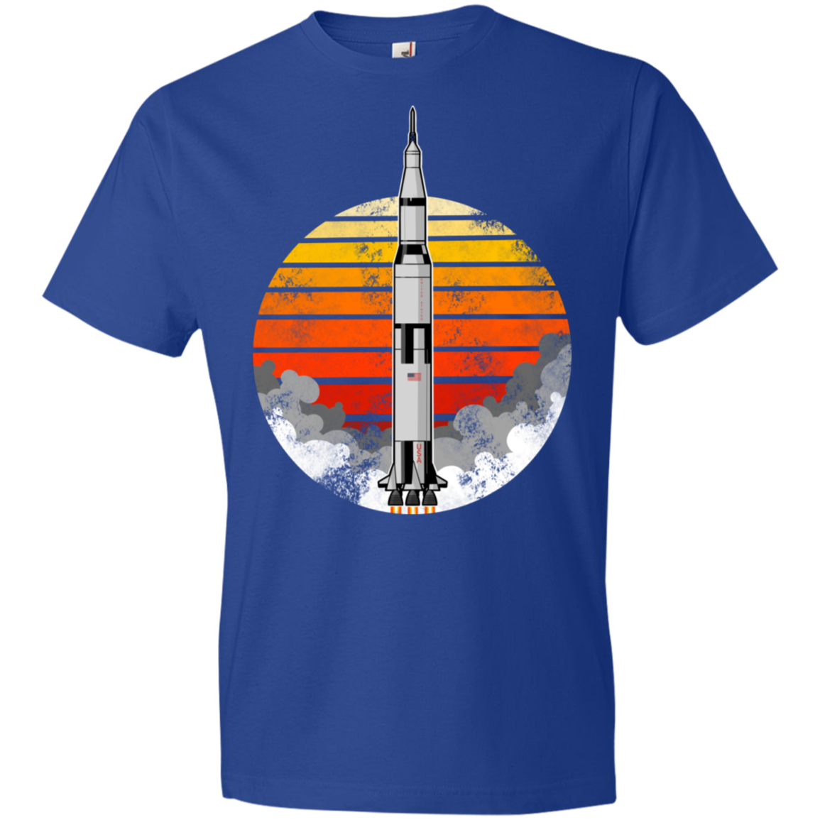 Youth Space USA Sun Rocket Ship Launch Lightweight T-Shirt