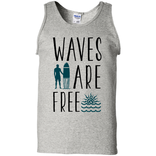 Waves Are Free Surfing Ocean Beach Tank Top