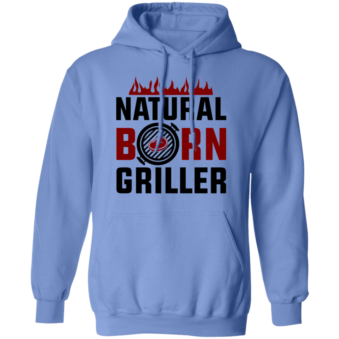 Natural Born Griller Funny BBQ Pullover Hoodie
