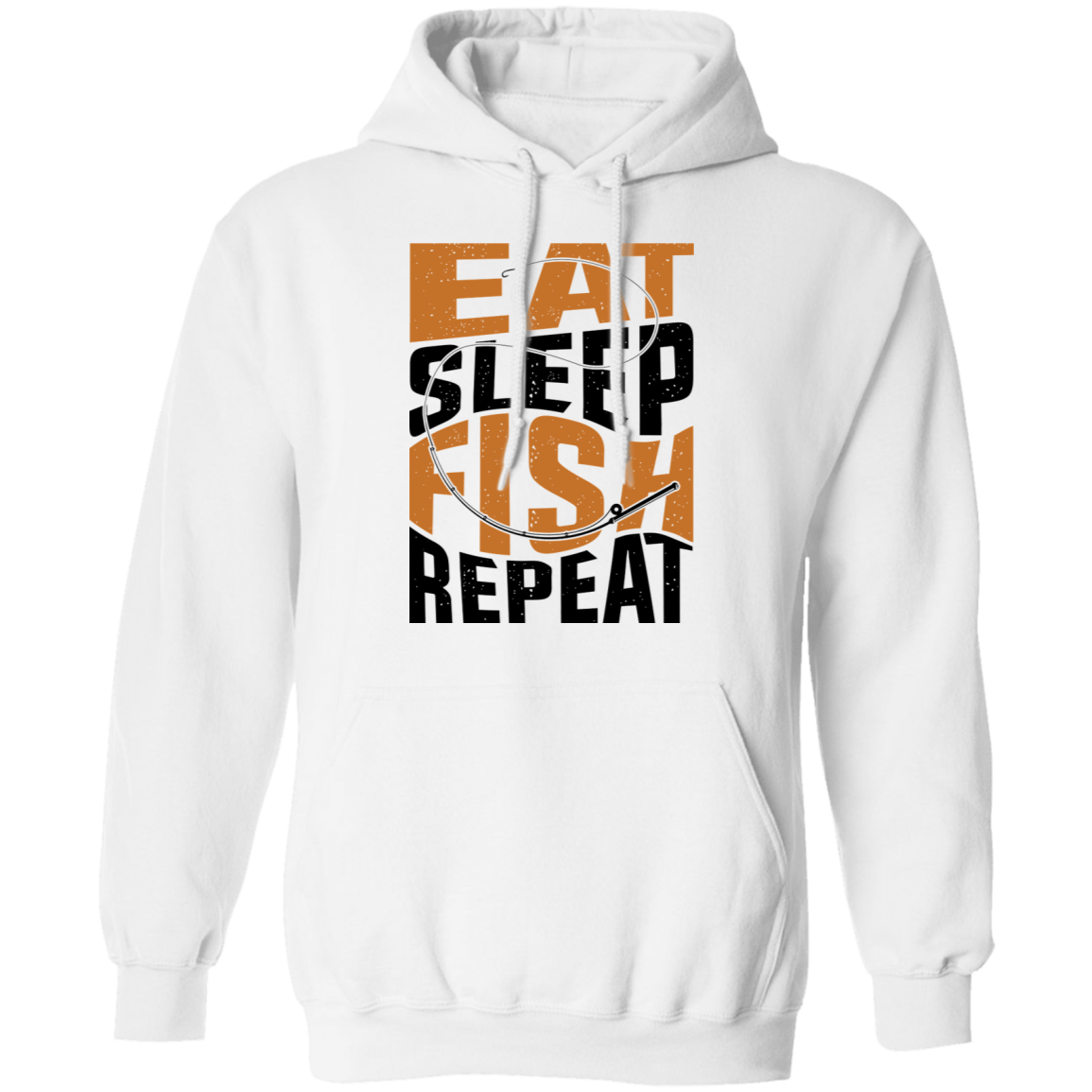 Eat Sleep Fish Repeat Fishing Pullover Hoodie