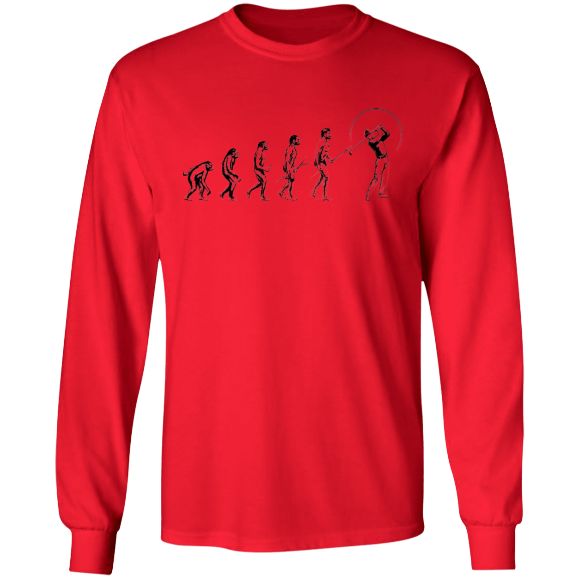 Evolution of Golfing Funny Golf Long Sleeve T-Shirt