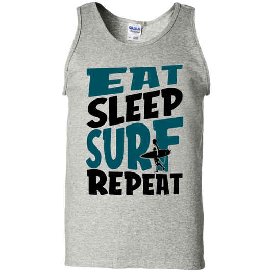 Eat Sleep Surf Repeat Surfing Tank Top