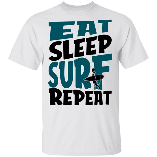 Eat Sleep Surf Repeat Surfing T-Shirt