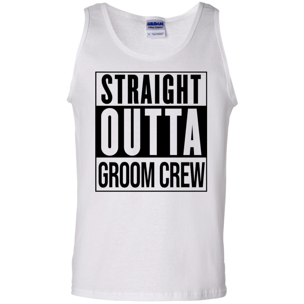 Straight Outta Groom Crew Wedding Bachelor Party Tank Top
