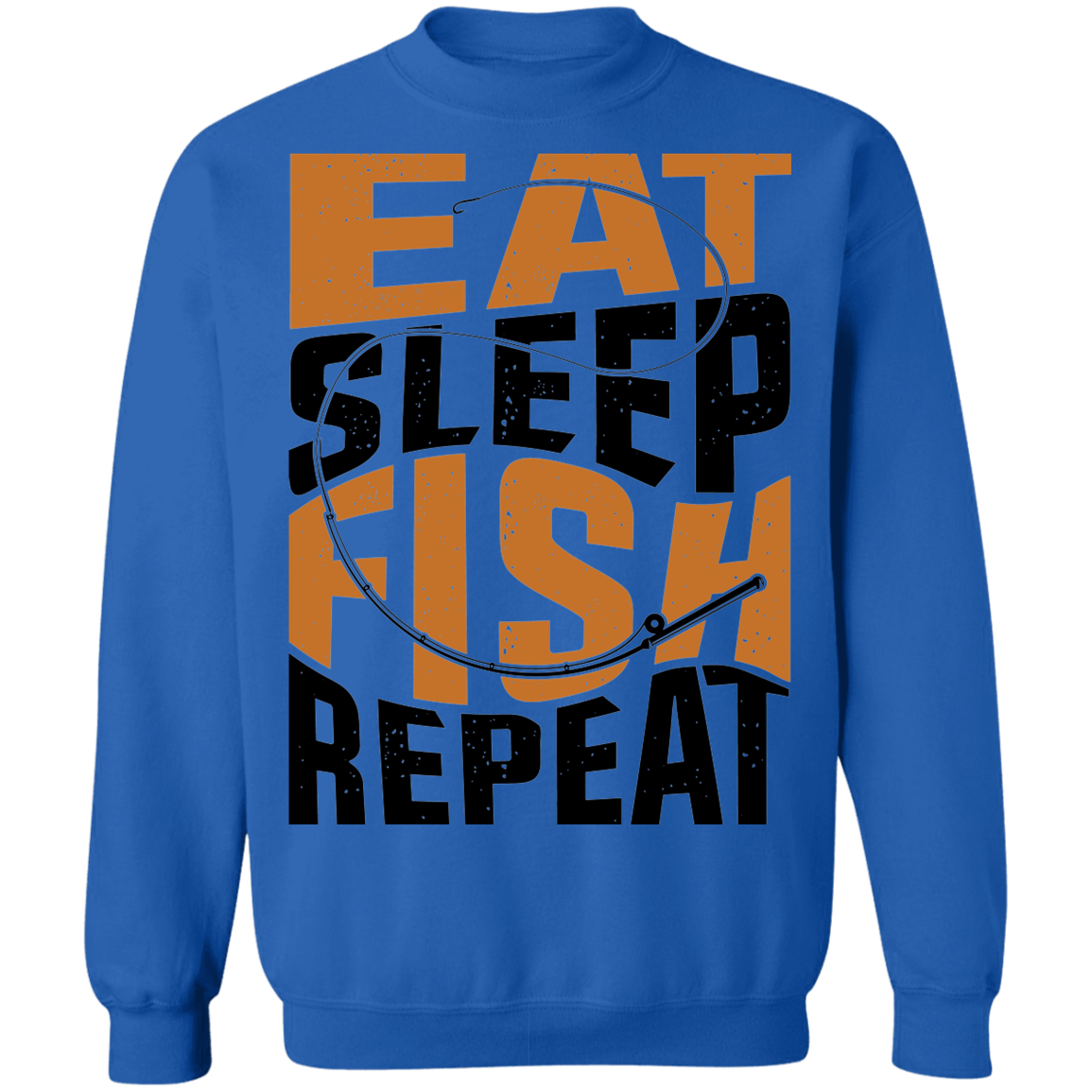 Eat Sleep Fish Repeat Fishing Crewneck Sweatshirt