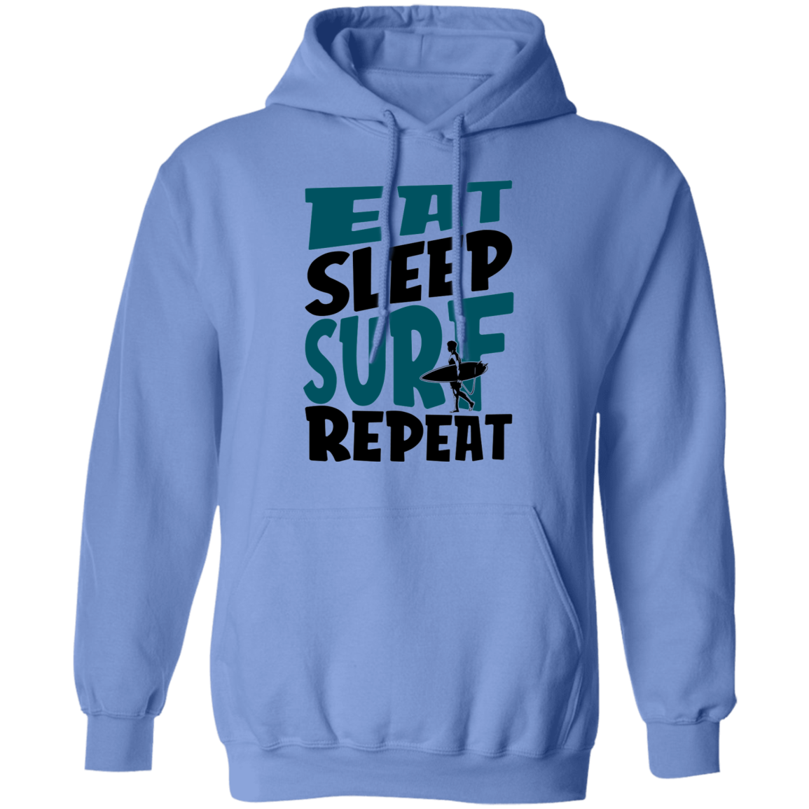 Eat Sleep Surf Repeat Surfing Pullover Hoodie