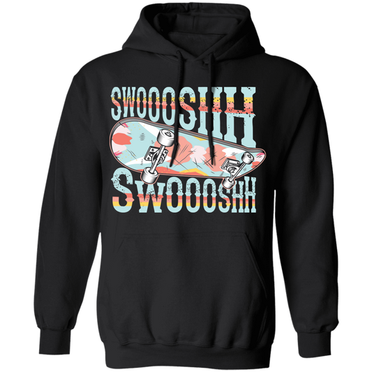Swoosh Swoosh Skateboarding Skateboarder Pullover Hoodie
