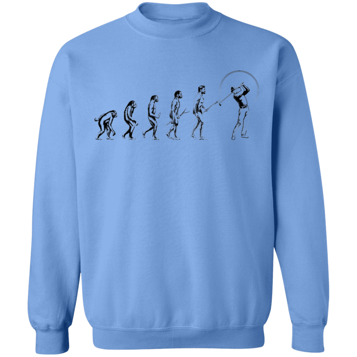 Evolution of Golfing Funny Golf Crewneck Sweatshirt